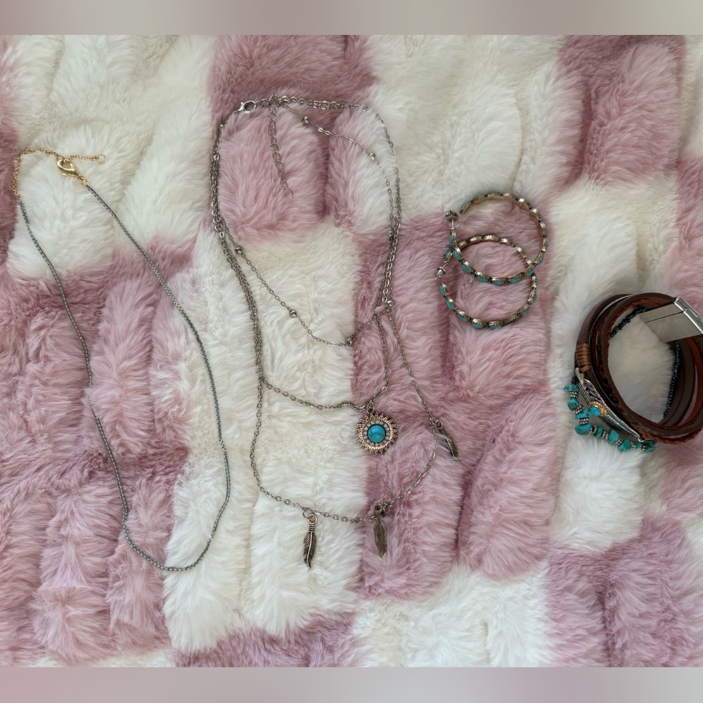 Elegant Silver and Turquoise Jewelry Set